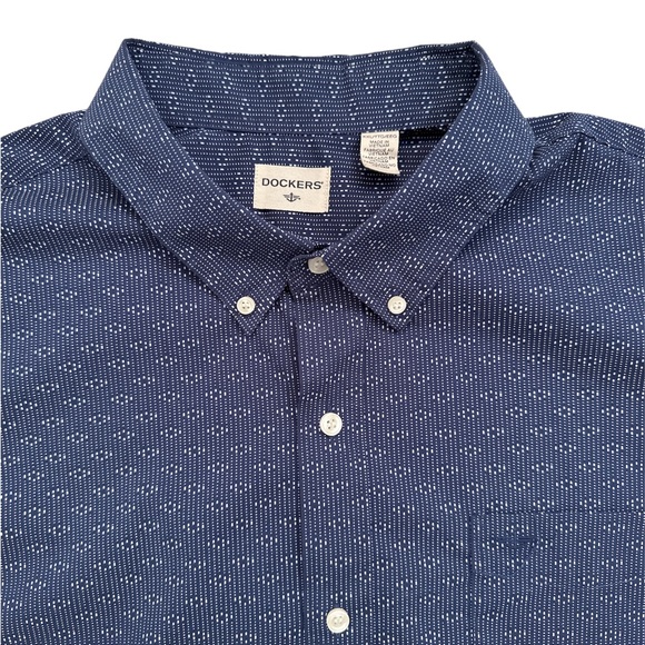 Docker’s Button Down Signature Comfort Flex Shirt Sleeves XXL Classic Fit - Picture 4 of 6